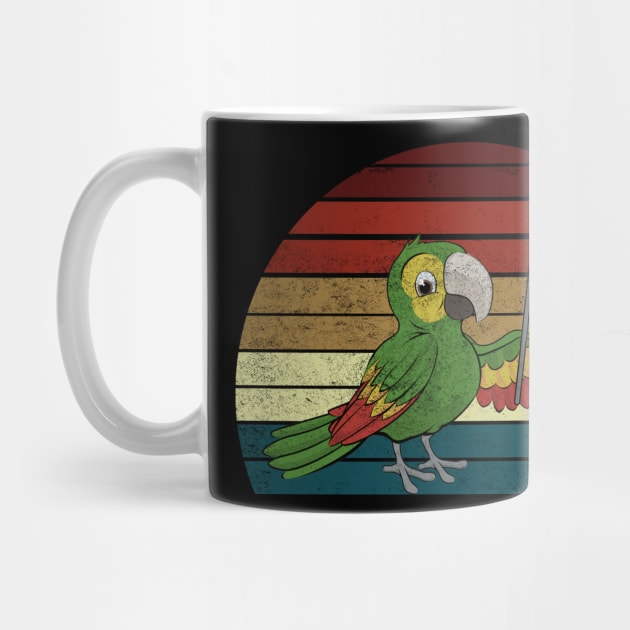 Vintage Gay Pride Flag Parrot T-Shirt For LGBT Pride by Kaileymahoney